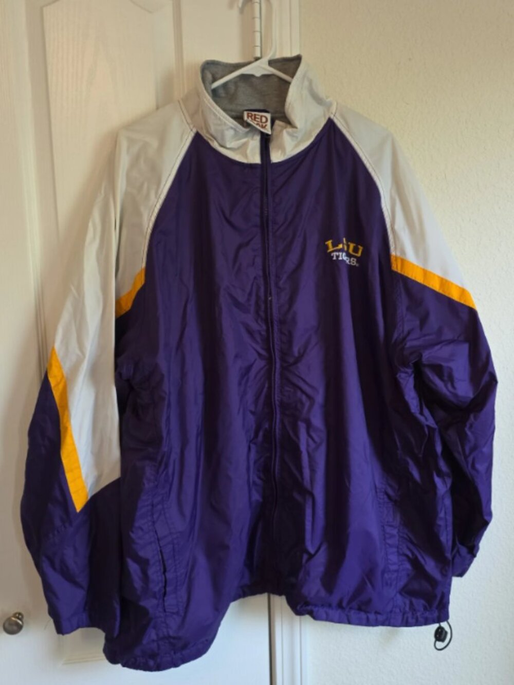 Vintage Red Oak Sportswear LSU Tigers Windbreaker Jacket - Size XL
